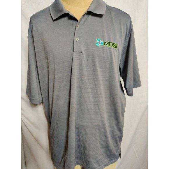 Adidas Golf Polo Shirt Polyester Grey with MDSI Logo men's Size 2XL - Picture 1 of 6